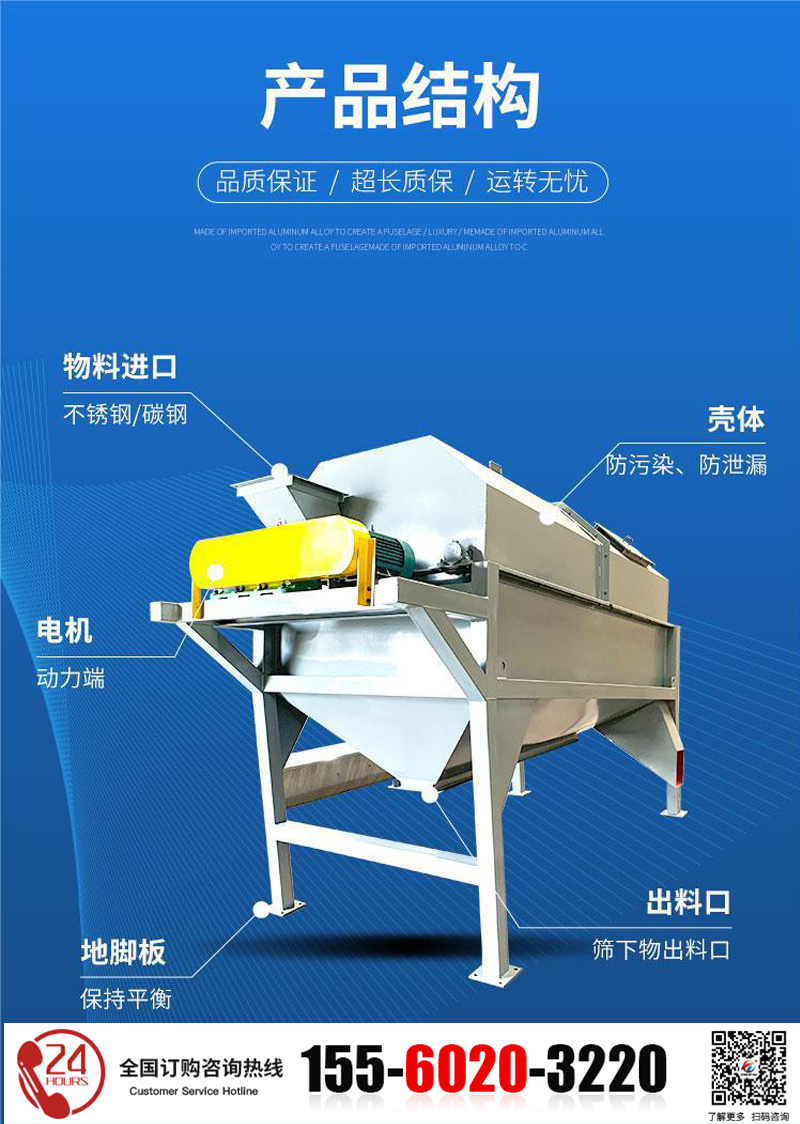 石英砂粗篩滾筒篩分機(jī)