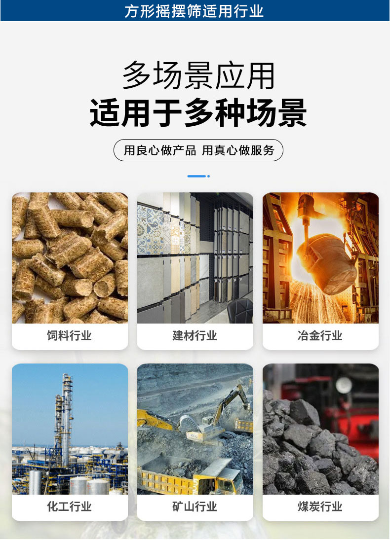 方形搖擺篩使用行業